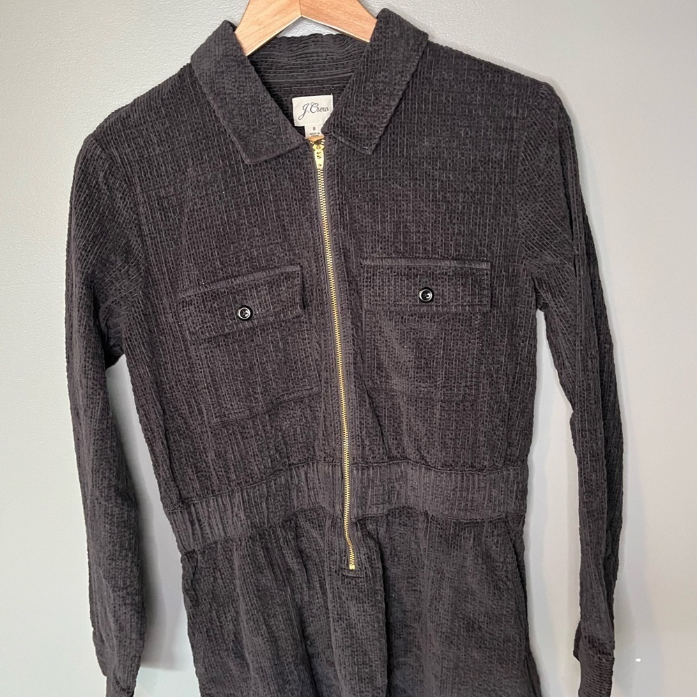 J. Crew Zip Front Cinched Dress Corduroy - Picture 4 of 10